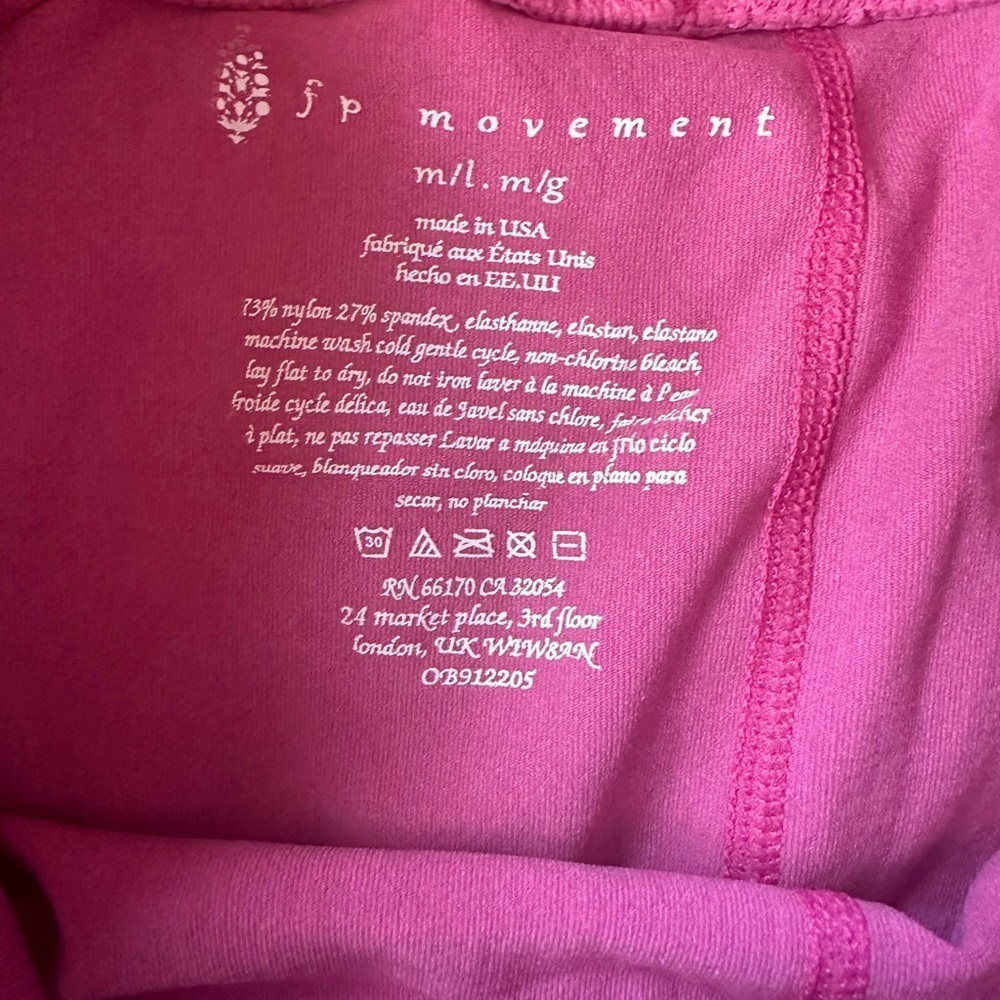 FP Movement by Free People Fuchsia Good Karma Leggings NWOT M/L - Picture 2 of 6